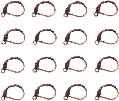 100Pcs Brass Earring Hooks, Lever Back Hoop French Ear Wire with Open Loop for E