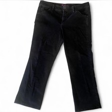 Gloria Vanderbilt Women's Amanda corduroy pants in black. straight, tapered