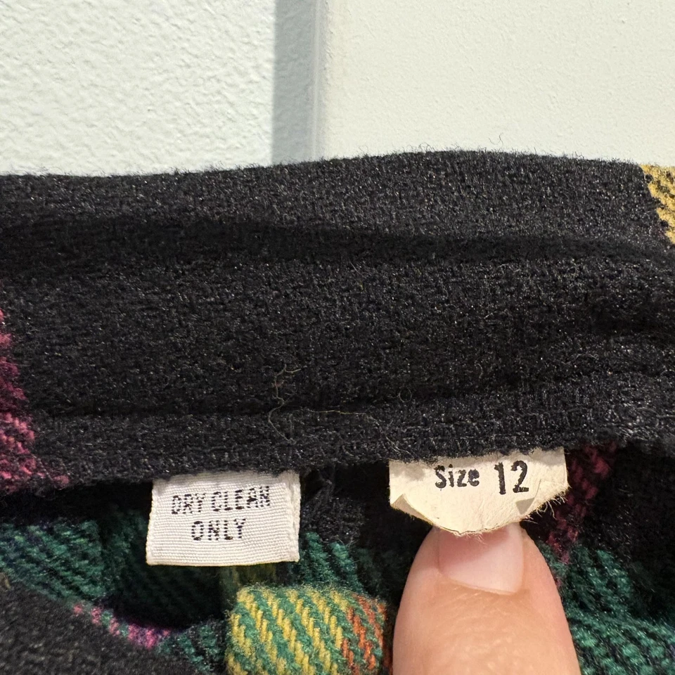 Falda escocesa vintage Ira Joyce de lana a cuadros tartán plisada etiqueta 12 (se adapta a 6-8) Foto 3 de 4