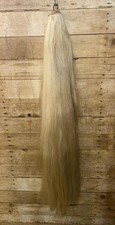 Sehr gro&szlig;e Pferde Falscher Schwanz Verl&auml;ngerung Creme Echt Pferdehaar 40" 102cm 1KG
