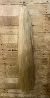 Sehr große Pferde Falscher Schwanz Verlängerung Creme Echt Pferdehaar 40" 102cm 1KG - Bild 1 von 4