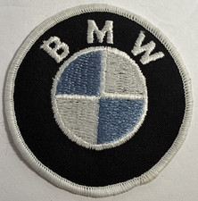 BMW Iron On Patch Embroidered Logo Emblem Badge 2.75 Round Black Blue