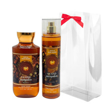 Bath  Body Works Glazed Pumpkin Body Wash  Mist 2pc Gift Set - NEW