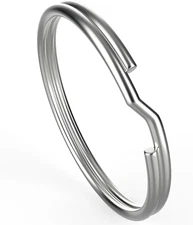 Key Ring/Key Chain, 50 Pack 1 Inches Split round Metal Silver Keyring for Home/C