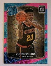 JOHN COLLINS Pink Velocity Rated Rookie Card #71/79 2017-18 Panini Donruss Optic. rookie card picture