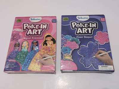 2 Skillmatics Poke-in Art Sets - Flower Bouquet & Magical Princesses DIY