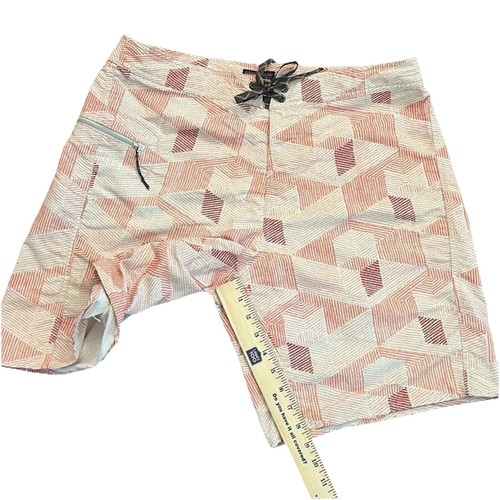 Short de bain Patagonia Wavefarer homme 36 maillots de bain surf extérieur plage géométrique - Photo 4/7