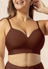 Shapermint Truekind Supportive Comfort Wireless Shaping Bra - BROWN, Size Large