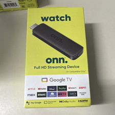 onn. Full HD Streaming Device 1080p Google TV 8GB HDMI Wi-Fi Black
