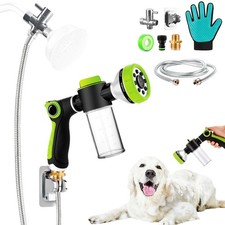 7Piece Set Dog Shower Attachment, for Indoor Pet Bathing and Washing