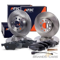 Atec Bremsscheiben + BelÄGe Vorne + Hinten FÜR Audi A3 Q2 Seat Altea Leon