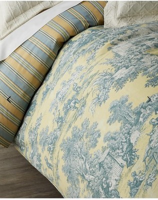 4 PC LEGACY Lutece Lagoon French Provincial Toile King duvet , Shams & Pillow