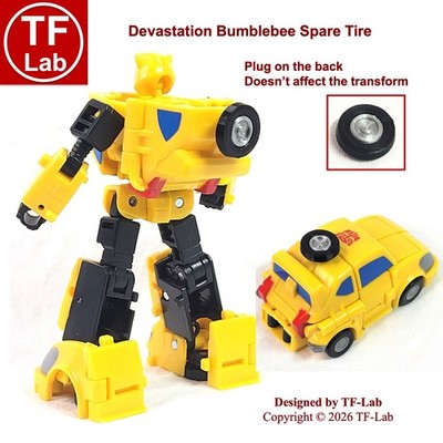 Spare Tire for Transformers Studio Series Devastation Bumblebee Deluxe