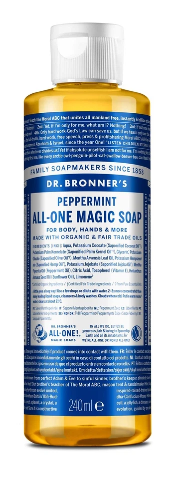 Dr Bronner Peppermint All-One Magic Soap - 240ml