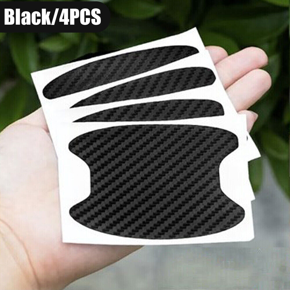 4x Carbon Fiber Car Door Handle Protector Anti Scratch Sticker Film Accessories