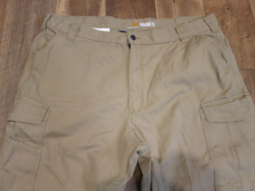 Carhartt Men's Khaki Relaxed Fit Utility Canvas Cargo Pants Sz 42 x 32 - Picture 2 of 11