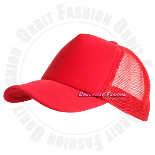 Plain Foam Trucker Hat Snapback Mesh Back Adjustable Curved Bill Cap Baseball - Picture 10 of 30