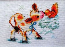 Unprinted Funny Needlework Cross Stitch Kit "Meeting" 18-65