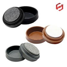 Castor Caster Cup With Felt Pad Non Slip Floor Protector Glide For Chair Leg 4pk