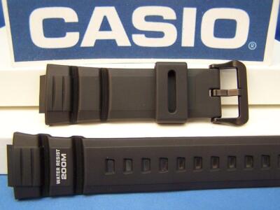 Casio Watch Band WV-200 A, AE-2000 W. Waveceptor Illuminator Black Rubber Strap