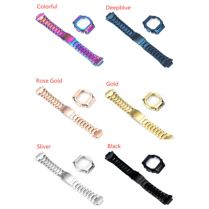 For Casio G-SHOCK DW5600 GWM5610 Bezel Metal Case Cover Watch Bnad