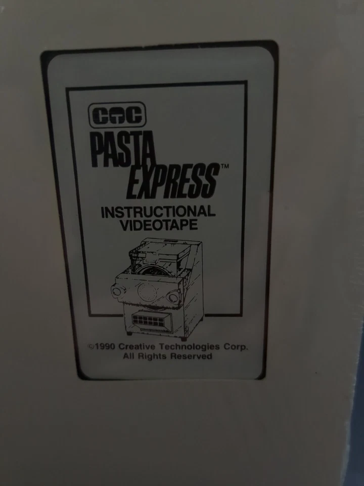 CTC Pasta Express X1000, X2000, X3000 Replacement Part VHS Instructional Video - Image 2 of 3