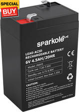 6v 4.5ah Battery Sealed Lead Acid Rechargeable Battery, Maintenance Free, for Ch