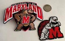 (2)-University of Maryland Terrapins (TERPS) EMBROIDERED IRON ON PATCHES Awesome