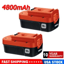 2 Pack 18V 4.8Ah for Black and Decker HPB18 18 Volt Battery HPB18-OPE 244760-00A