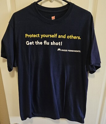 #ad Kaiser Permanente Get The Flu Shot T Shirt Size Large $9.99