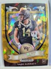 Sage Surratt 2021 Prizm DRAFT PICKS CRUSADE GOLD CRACKED ICE card #177