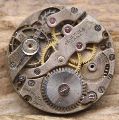FOVE WELTA SWISS WATCH MOVEMENT 15j 23.4mm FOR REPAIR (KF3)