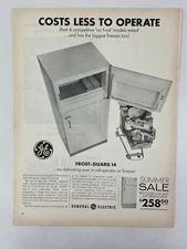 General Electric Refrigerator GE Magazine Ad 10.75 x 13.75 Kitchen Bouquet