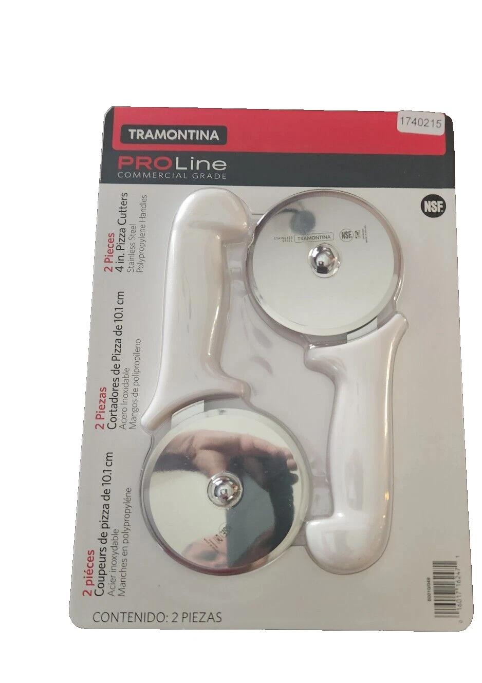 2 pack 4-inch Tramontina PROLine Pizza Cutters NSF Commercial Grade
Opens in a new window or tab