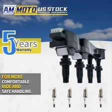 OEM Ignition Coil + Spark Plug for Peugeot 206 207 Partner 1.6L L4, 597080 UF701