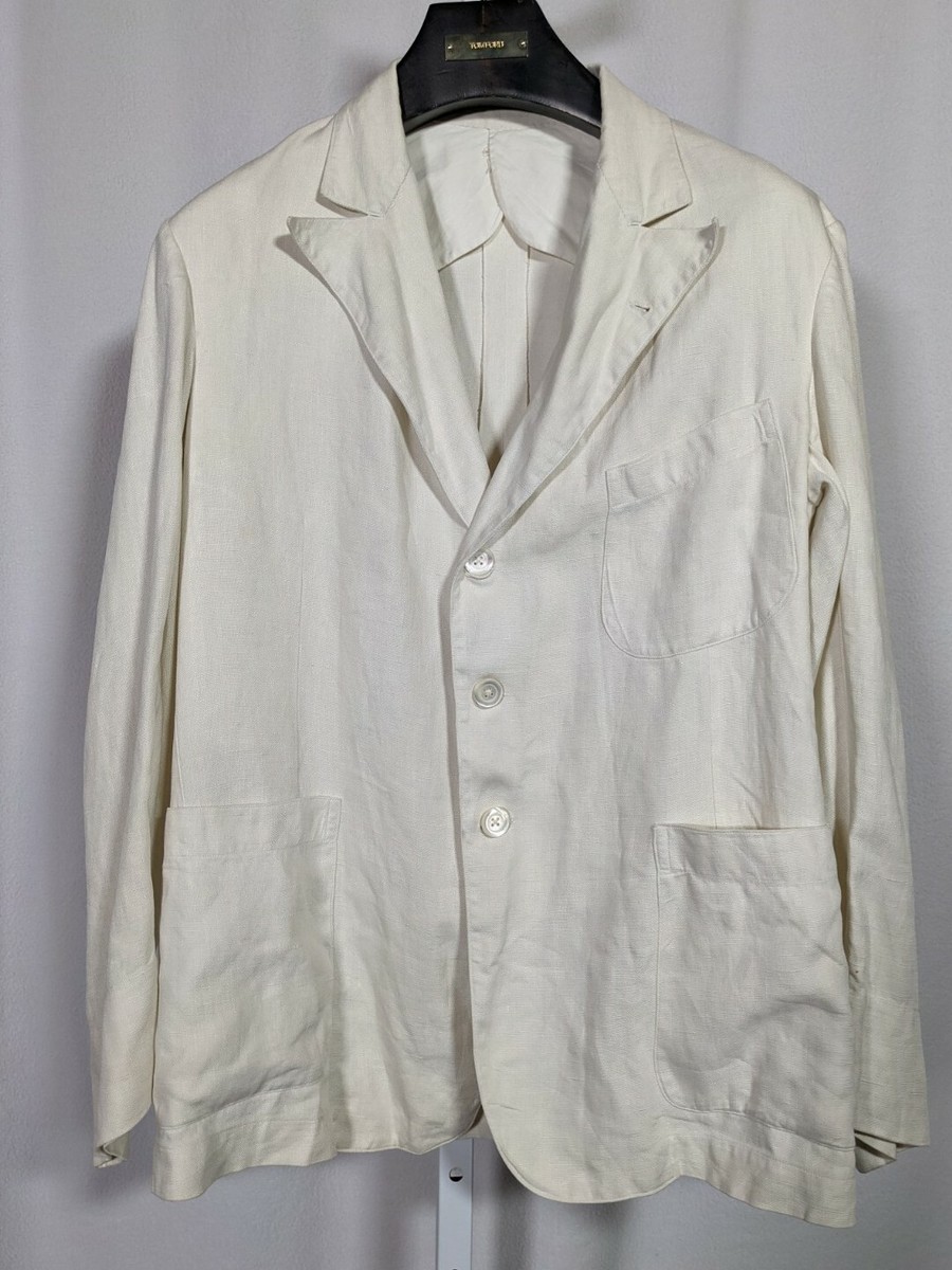 Vintage 30s 40s Kee Lang Papeete French Polynesia White Linen 