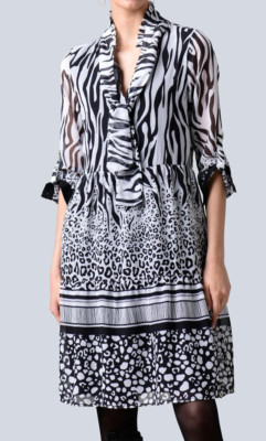 Alba Moda Kleid Festkleid Partykleid Freizeitkleid Volant 38 40
