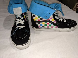 vans high tops mens checkered