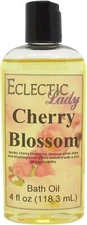 Cherry Blossom Bath Oil  - Scented Body Oil - Relaxing & Moisturizing Bathing