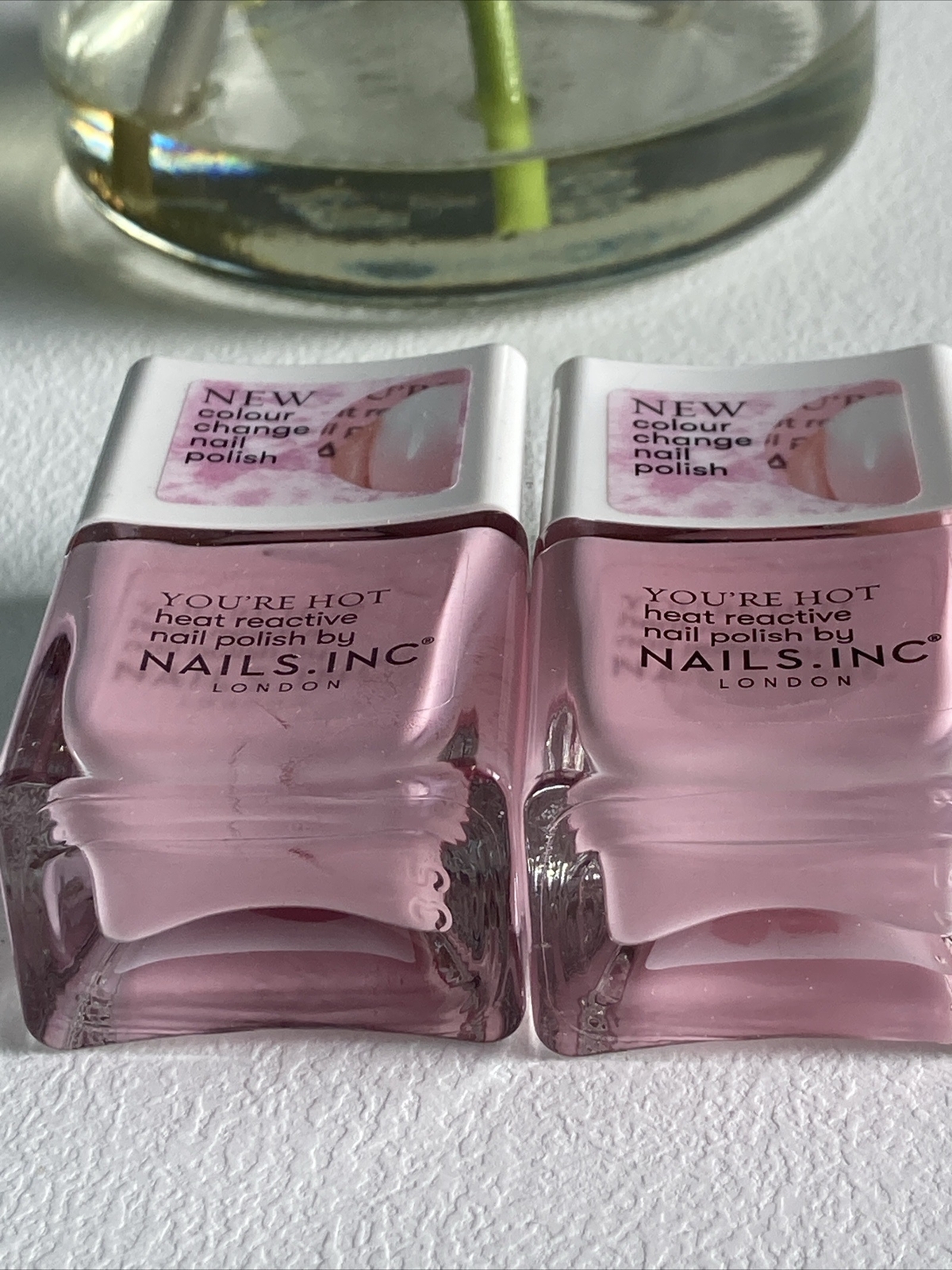 Nails Inc. Colour Changing Nail Polish Hotter Than Hot 14ml x 2 Pink to White eBay