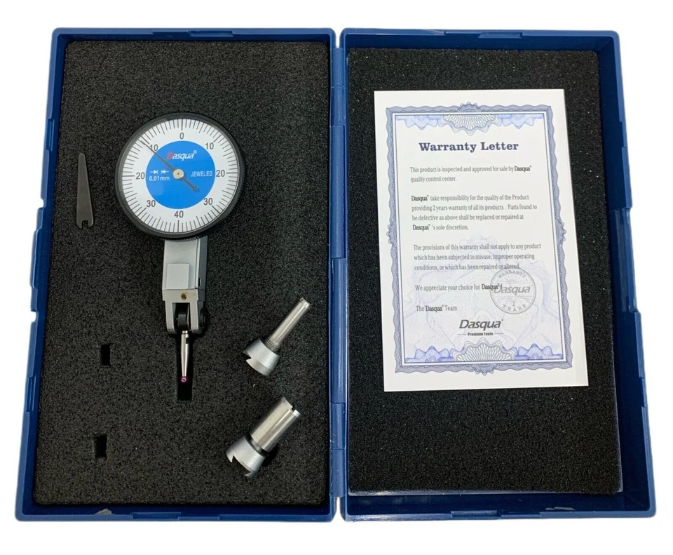 Dasqua jeweled finger clock dial test indicator 0-0.8mm 5221-1140 rdgtools