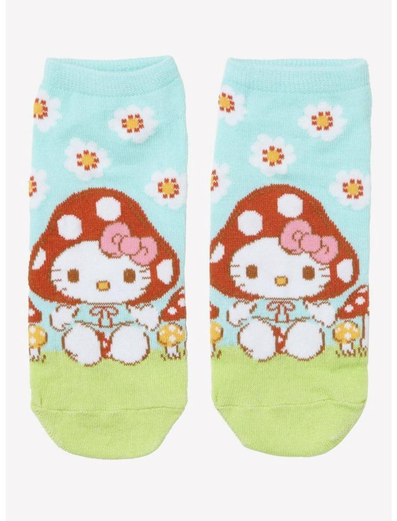 Hello Kitty Mushroom Print No-Show Socks Sanrio Cute-image