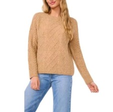 NWT Vince Camuto Cable Knit Sweater in Latte Heather Size XL