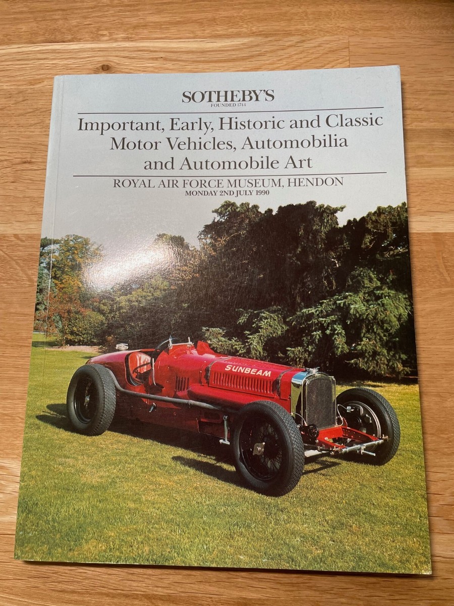 ◇ Sotheby'sオークションカタログ 1990 ロンドン◇ SOTHEBY'S EARLY HISTORIC CLASSIC MOTOR VEHICLES VINTAGE CAR