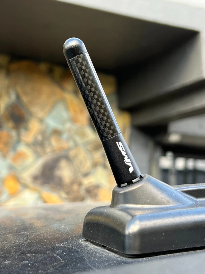 ANTENA DE ALUMINIO CORTA DE FIBRA DE CARBONO REAL NEGRA SCION TC XA 3" PULGADAS Foto 3 de 4