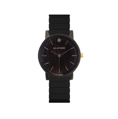 AB Aeterno Eclipse Quarz Swiss Made Holz Gold Schwarz Hypoallergen Unisex Uhr