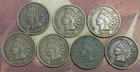 Indian Head Pennies lot. 1901-1907 All Fine or VF Condition! Make me an offer!