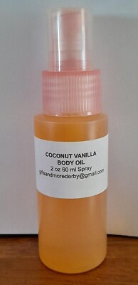 Fragrance Scents Body Oil Coconut Vanilla 2oz Spray Fresh Warming Scent