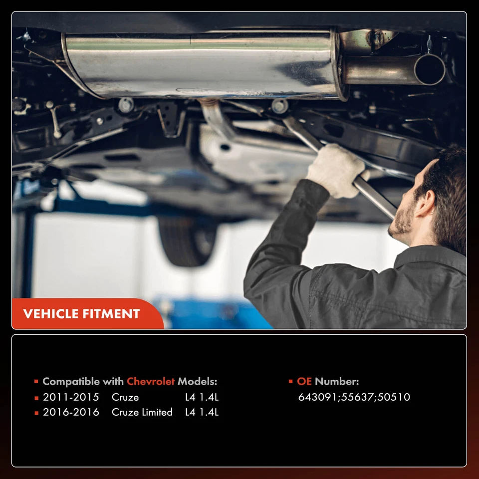 Novo conversor catalítico traseiro para Chevrolet Cruze 2011-2015 Cruze Limited L4 1.4L - Imagem 2 de 4
