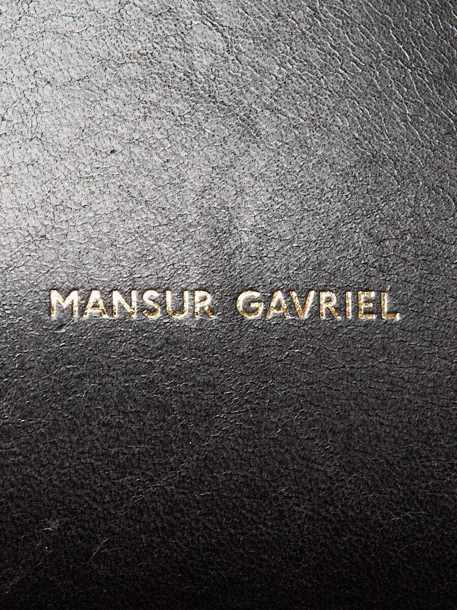 Mansur Gavriel Black/Flamma Leather Large Bucket … - image 5